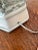 Baby Blue Vintage Palm Beach Ceramic Basket Weave Lamp For Sale - Image 8 of 10