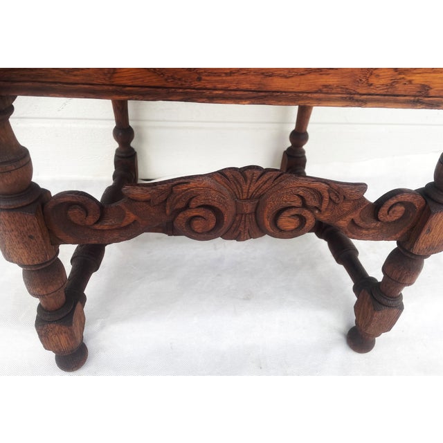 19th Century Neo-Renaissance Oak Chair For Sale - Image 11 of 18