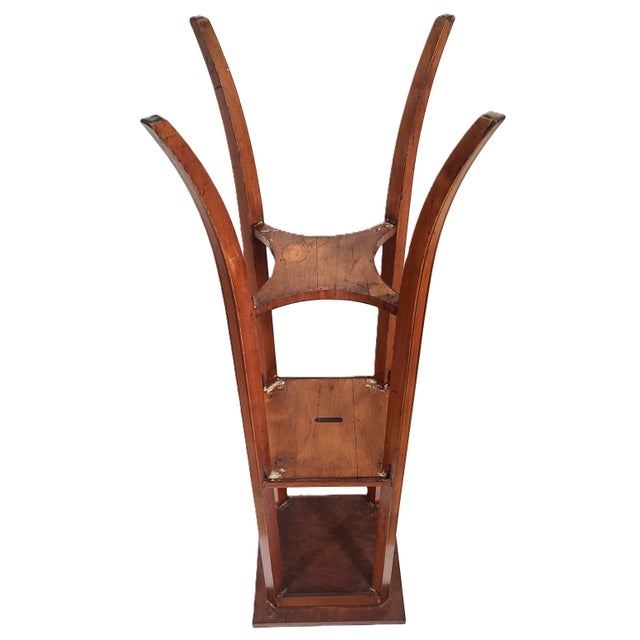 Antique English 19th C Edwardian Satinwood 3 Tier Pedestal Plant Stand Maple Co For Sale - Image 14 of 16