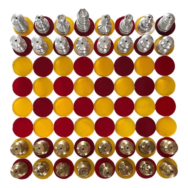 Mid 20th Century "One of a Kind" Industrial Pop Art Chess Set, 33 Pieces For Sale