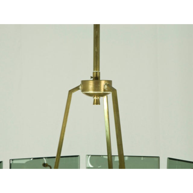 Pendant Light in Brass and Smoked Glass by Gino Paroldo for Dino Dei, 1960s For Sale - Image 6 of 11