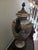 Metal Vintage French Renaissance Rococo Table Lamps & Longwy-Style Ceramic Urn - Set of 3 For Sale - Image 7 of 12