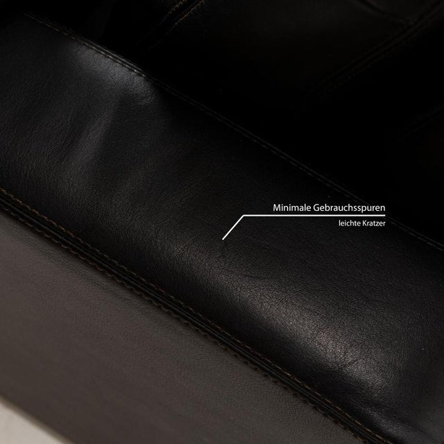Conseta Leather Two-Seater Black Sofa from Cor For Sale - Image 5 of 13