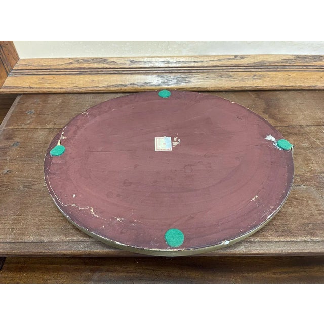 Gold Vintage Oval Shaped Wall Mirror For Sale - Image 8 of 8