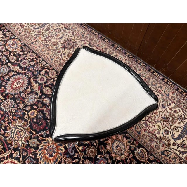 Black Black Side Table with Ray Skin Inlay For Sale - Image 8 of 10