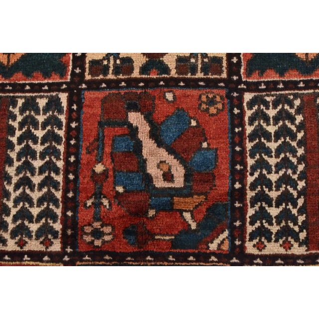 Bakhtiari Rug 7’2” X 10’1” Multicolor Wool Semi-Antique Hand-Knotted Carpet For Sale - Image 9 of 15