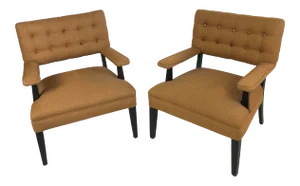 1950s Vintage Accent Chairs in the Style of Billy Haines - a Pair
