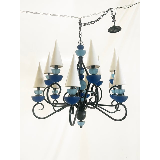 1980s 1980s Hivo Van Teal Lucite Chandelier For Sale - Image 5 of 5