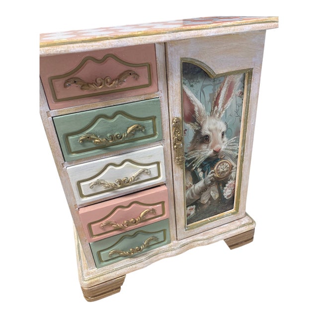 Alice in Wonderland Box-Hand Painted For Sale