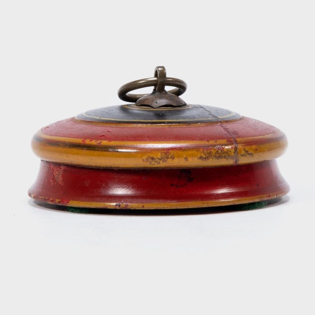 Abstract Petite Asian Red Lacquer Betel Box, Early 20th Century For Sale - Image 3 of 5