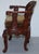 Vintage Chinese Red Lacquered Carved Elm Armchair with Heavy Foliage Detailing For Sale - Image 17 of 18