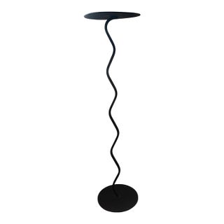 Post Modern Wrought Iron Handmade Wavy Pedestal For Sale