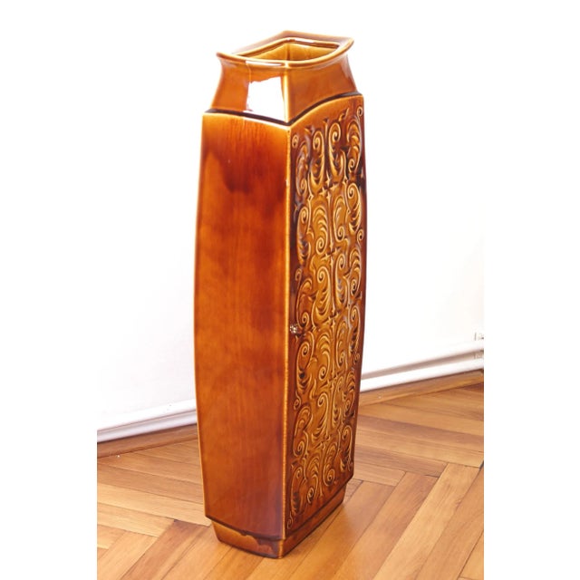 Mid-Century Modern Czech Ceramic Floor Vase from Ditmar Urbach, 1970s For Sale - Image 3 of 9
