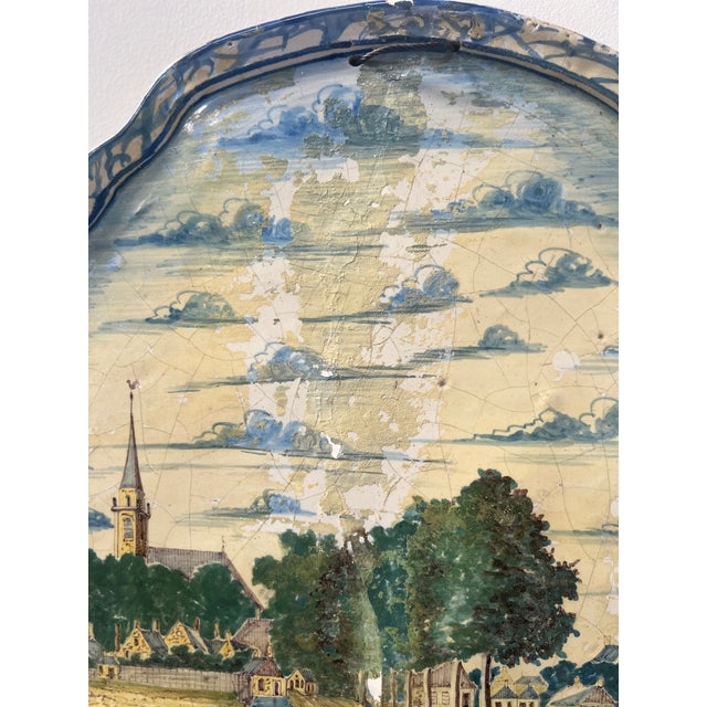 Blue Monochrome Delftware Plaque, 18th Century For Sale - Image 12 of 17