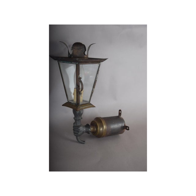 Mid-Century Style Handmade Brass Wall Sconce, 1980s For Sale - Image 9 of 11