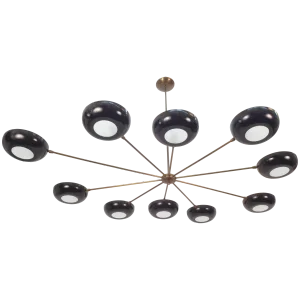 Large Asymmetrical Stilnovo Style Sputnik Chandelier