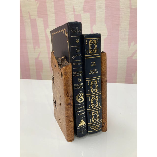 Vintage Burl Bookends - a Pair For Sale - Image 11 of 11