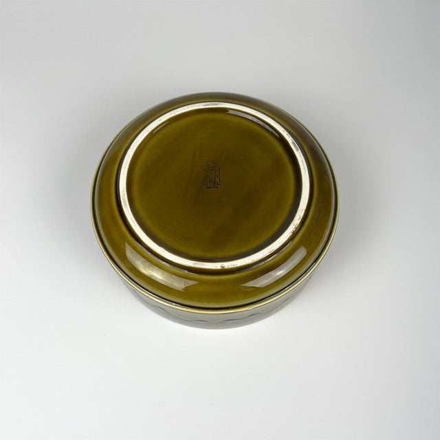 Brown Vintage Ceramic Seafood Service from Gien, 1970s, Set of 11 For Sale - Image 8 of 11