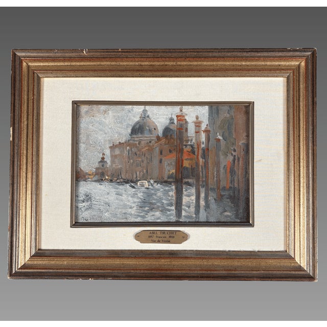 Louis Abel Truchet, Landscape View of Venice, 1800s, Oil on Panel For Sale - Image 3 of 3