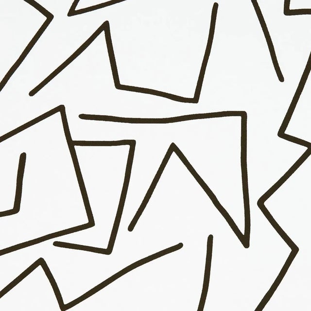 Abstract Schumacher X Hadiya Williams Tangent Wallpaper in Ivory For Sale - Image 3 of 5