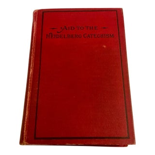 Vintage Aid to the Heidelberg Catechism Red Cloth Religious Book For Sale