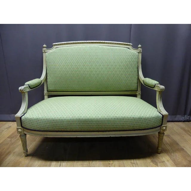 Antique Louis XVI Style Lacquered Sofa For Sale - Image 10 of 10