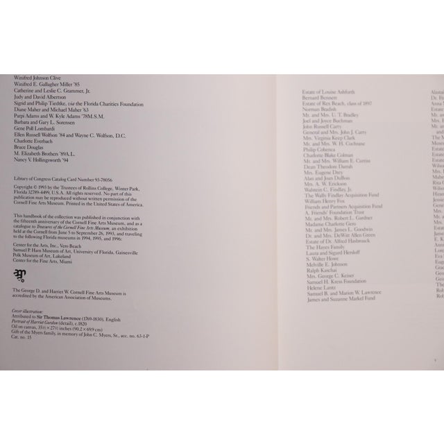 Treasures of the Cornell Fine Arts Museum. Softcover book, published in 1993. Illustrated, 132 pages. We have more art and...
