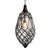 Beautiful hand crafted beveled glass and dark bronze finish pine cone design pendant lantern. Includes 3' black hanging...