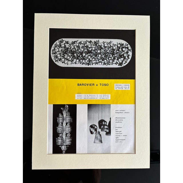 Black Original Barovier and Toso Advertising Print for Murano Glass, Italy, 1956 For Sale - Image 8 of 9