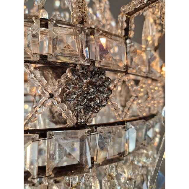 Antique Rococo Crystal Chandelier For Sale - Image 11 of 16