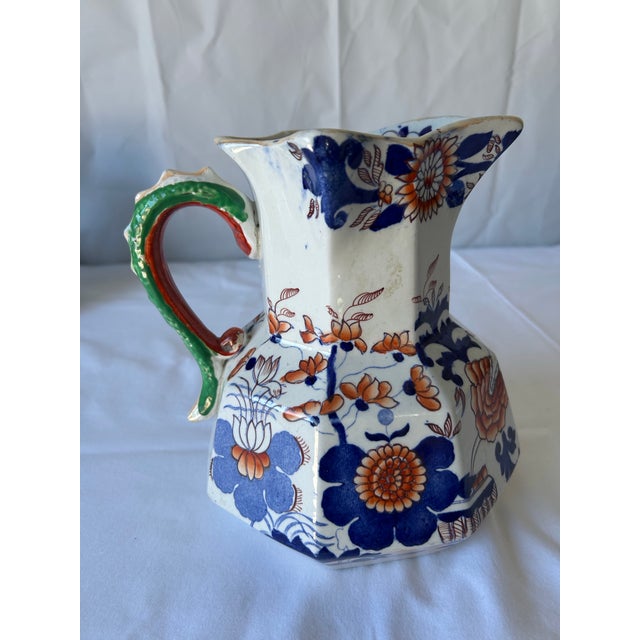 White Set of Six Mason’s Ironstone Graduated Jugs in Imari Palette, 19th Century For Sale - Image 8 of 17