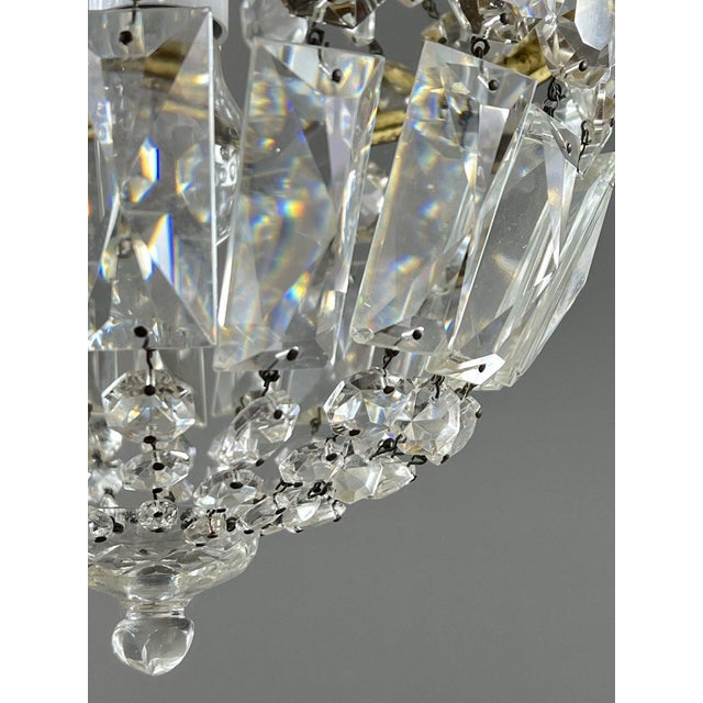 19th Century Late 19th Century Bronze and Crystal Chandeliers, Set of 2 For Sale - Image 5 of 12