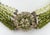 Mid Century Multi Strand Green and Clear Beaded Necklace With Cluster Clasp For Sale In Seattle - Image 6 of 8