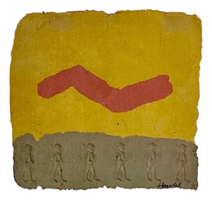 William Haendel, Bill Haendel Americana Toy Soldiers Cast Paper Relief Modern Pop Art Sculpture, c.1975