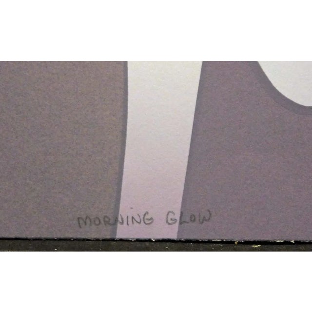 Trager "Morning Glow" Signed and Numbered Serigraph Rose Floral Art Artwork For Sale - Image 4 of 5