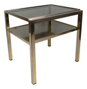 Vintage Side Table with Brass Frame from De Knudt