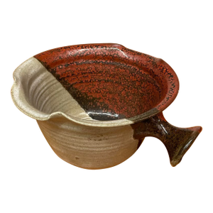 Studio Pottery Mixing & Serving Bowl With Handle