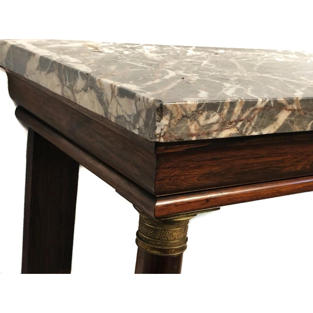 Early 19th Century French Empire Brazilian Rosewood Wall Console For Sale - Image 4 of 11