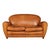 French 2-Seater Tan Sheepskin Leather Sofa For Sale - Image 16 of 16