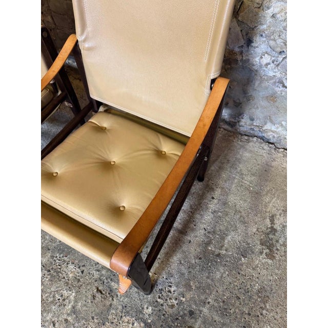 Brown KK47000 Safari Chairs in Leather attributed to Kaare Klint for Carl Hansen & Søn, 2010s, Set of 2 For Sale - Image 8 of 18