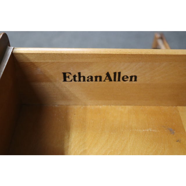 Ethan Allen His and Hers Birchwood Nightstands, Pair For Sale - Image 11 of 17