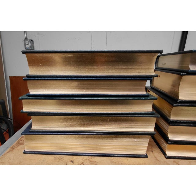 Easton Press Leather Bound Books Set of 10 Blue/Green For Sale - Image 4 of 17