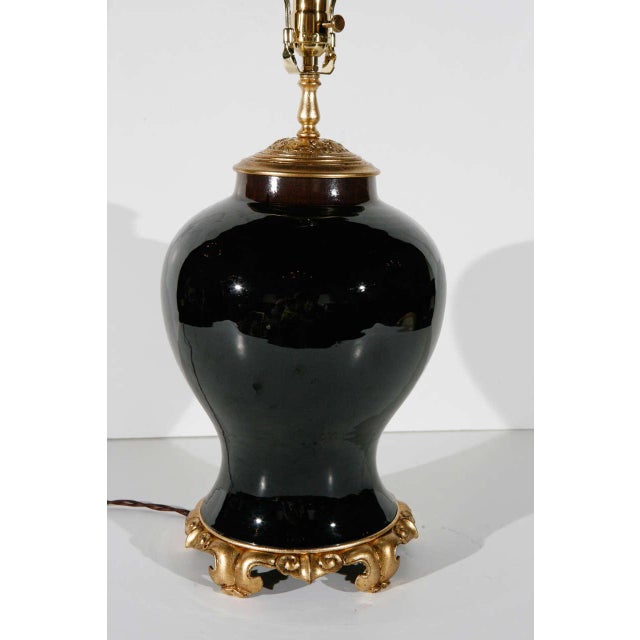 Early 1900s Chocolate Glazed Lamp For Sale In Los Angeles - Image 6 of 8