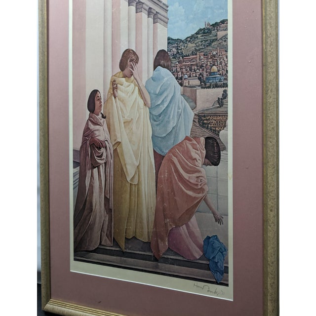 Pink 1973 Harold Bruder Pencil-Signed Holy City Art Print – 1972 Nyc Gallery Provenance For Sale - Image 8 of 13