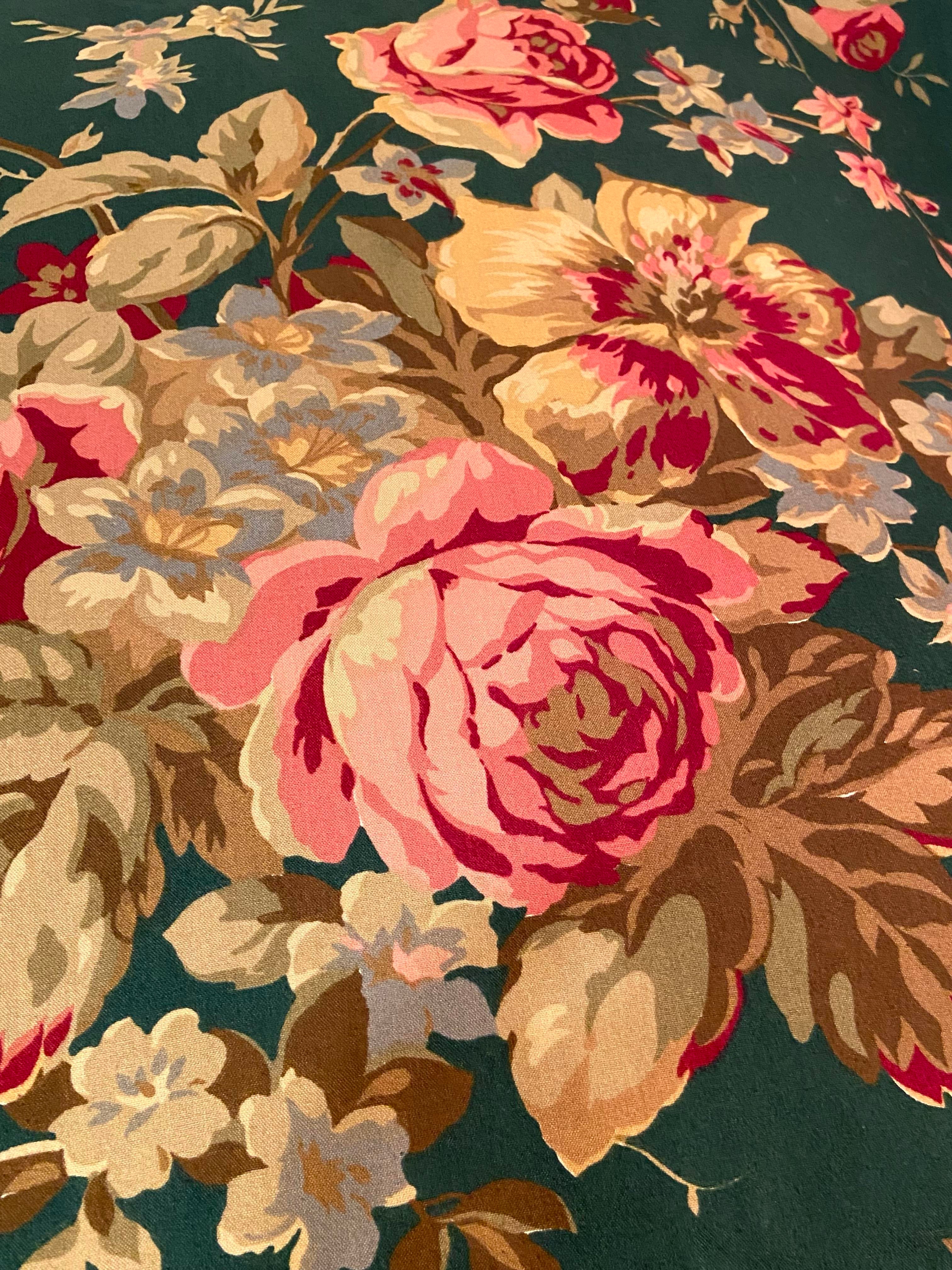 1980s Ralph Lauren Vintage Adirondack Floral Home Decor Fabric Ten