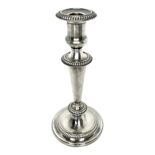 Early 1900s Barker Ellis Silver Candle Holder For Sale