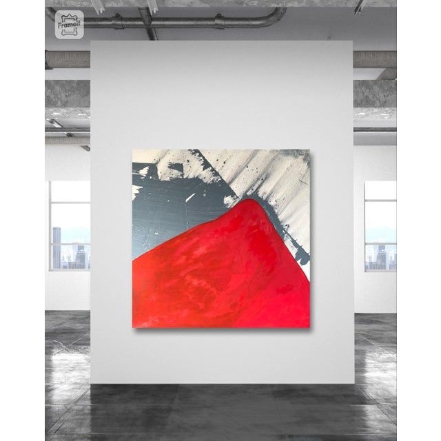 Oil painting on canvas. Titled Ref mountain By Matthew Izzo Signed