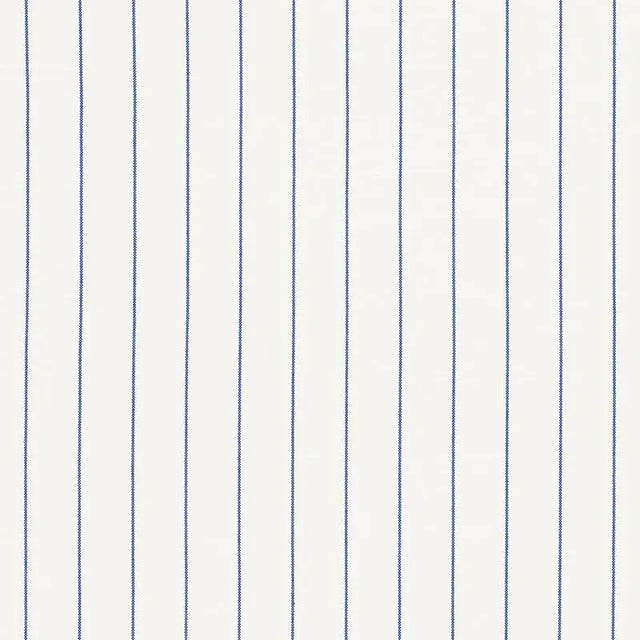 Schumacher Cavett Stripe Fabric in Blue For Sale