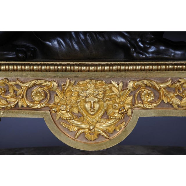 19th Century Empire Brass Sphinx Chimneys, 1860s, Set of 2 For Sale - Image 4 of 18