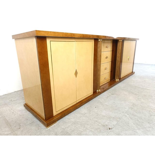 Vintage Lacquered Goatskin Credenza, 1970s For Sale - Image 10 of 16